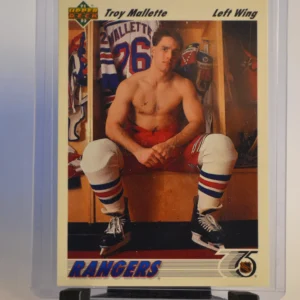 Troy Mallette - New York Rangers 1991-92 Upper Deck Hockey Base Set #326