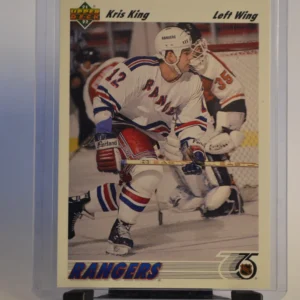 Kris King - New York Rangers 1991-92 Upper Deck Hockey Base Set #330