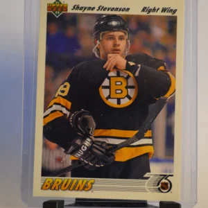 Shayne Stevenson - Boston Bruins 1991-92 Upper Deck Hockey Base Set #332