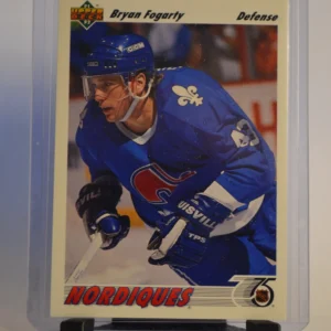 Bryan Fogarty - Quebec Nordiques 1991-92 Upper Deck Hockey Base Set #337