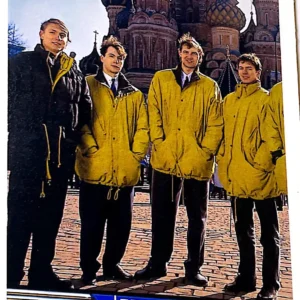 Alexander Yudin, Dmitri Yushkevich, Alexander Andriyevski - Russian Stars Checklist 1992-93 Upper Deck Hockey Base Set #333