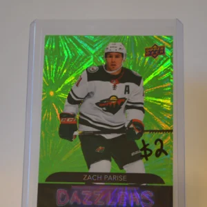 Zach Parise 2020-21 Upper Deck Series 2 Hockey Dazzlers Green Parallel #DZ-73