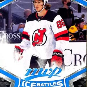 Jack Hughes 2021-22 Upper Deck MVP Ice Battles Parallel - SP's #IB-207