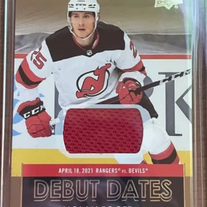 Nolan Foote 2021-22 Upper Deck Series 1 Hockey Debut Dates Jersey Parallel #DD-23