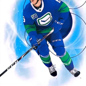 Brock Boeser 2020-21 Upper Deck SP Hockey Blue Parallel #16