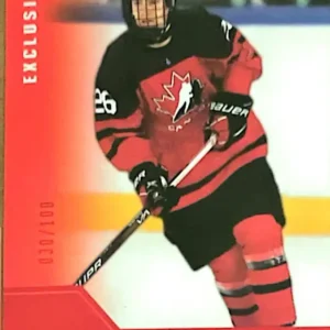 Matthew Wood 2022 Upper Deck Team Canada Juniors Hockey Exclusives // - Men's U-18 #30 /100