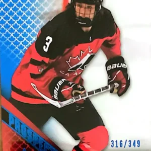 Lukas Dragicevic 2022 Upper Deck Team Canada Juniors Hockey Prospectus Momentous Electric Blue // #PM-20 /349