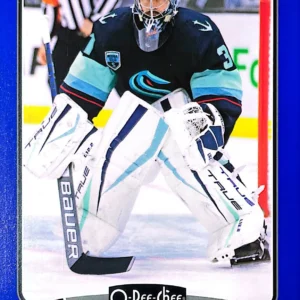 Philipp Grubauer 2022-23 O-Pee-Chee Hockey Blue Border Parallel #53