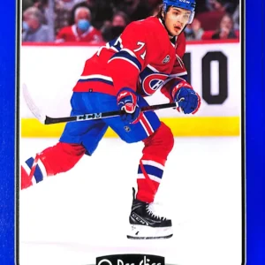 Jake Evans 2022-23 O-Pee-Chee Hockey Blue Border Parallel #307