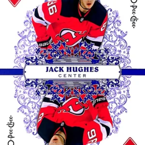 Jack Hughes 2022-23 O-Pee-Chee Hockey Playing Cards #8-DIAMONDS