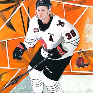 Ryder Korczak 2021-22 Upper Deck SP Game Used CHL Orange Foilboard Parallel #7 /499