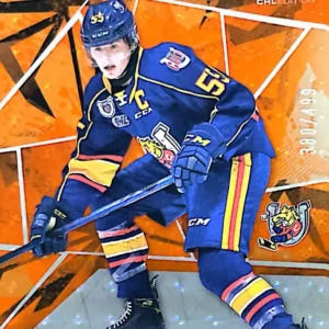 Brandt Clarke 2021-22 Upper Deck SP Game Used CHL Orange Foilboard Parallel #44 /499