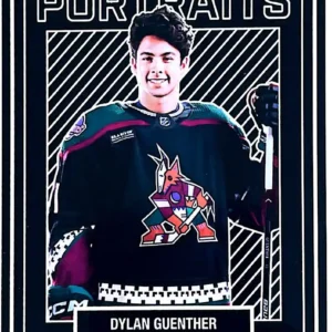 Dylan Guenther 2022-23 Upper Deck Series 2 Hockey UD Portraits - Rookies SP's #P-80