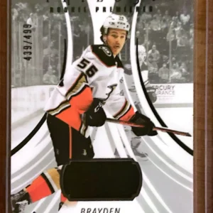 Brayden Tracey 2022-23 Upper Deck Trilogy Hockey Black Foil Memorabilia Parallel - Common Rookie Jersey #137 /499