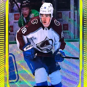 Alex Newhook 2021-22 O-Pee-Chee Platinum Hockey Neon Yellow Surge Parallel - Marquee Rookies #206