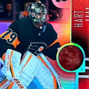 Carter Hart 2022-23 Upper Deck Synergy Hockey Red Parallel #51