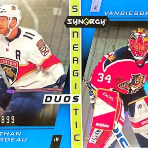 Jonathan Huberdeau / John Vanbiesbrouck 2021-22 Upper Deck Synergy Hockey Synergistic Duos Stars and Legends #SD-15 /899