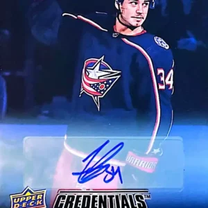 Cole Sillinger 2021-22 Upper Deck Credentials Hockey Rookie Arrivals Auto Parallel #RA-20