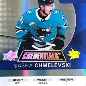 Sasha Chmelevski 2021-22 Upper Deck Credentials Hockey 2020-21 Update - Debut Ticket Access #56 /999