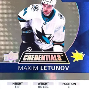 Maxim Letunov 2021-22 Upper Deck Credentials Hockey 2020-21 Update - Debut Ticket Access #74 /999
