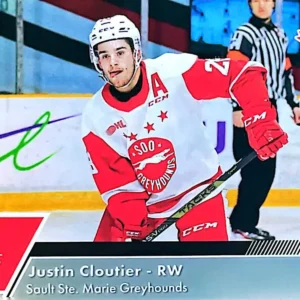 Justin Cloutier 2022-23 Upper Deck CHL Hockey Base Set #295