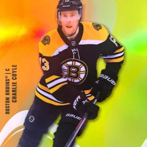 Charlie Coyle 2022-23 Upper Deck Allure Hockey Color Flow Orange-Yellow Parallel #SF-43