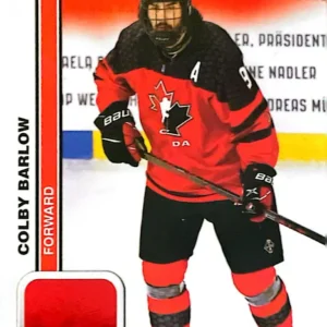 Colby Barlow 2023 Upper Deck Team Canada Juniors Hockey Red Foil Parallel - Men's U-18 #22