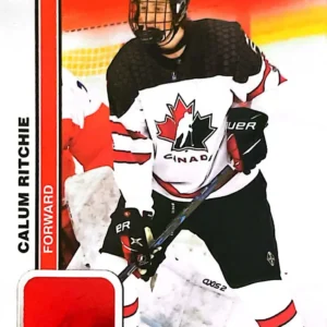 Calum Ritchie 2023 Upper Deck Team Canada Juniors Hockey Red Foil Parallel - Men's U-18 #28