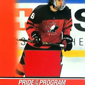 Andrew Gibson 2023 Upper Deck Team Canada Juniors Hockey Red Foil Parallel - Pride of the Program #88