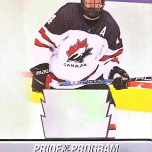 Andrew Cristall 2023 Upper Deck Team Canada Juniors Hockey Patterned Foilboard Parallel - Pride of the Program #89
