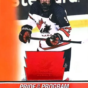Colby Barlow 2023 Upper Deck Team Canada Juniors Hockey Red Patterned Foilboard Parallel - Pride of the Program #82