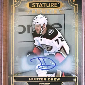 Hunter Drew 2022-23 Upper Deck Stature Hockey Auto Parallel - Rookies #148 /199
