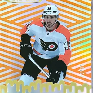 Noah Cates 2022-23 Upper Deck Stature Hockey Wunderkind Orange Parallel #W-36 /35