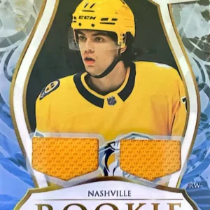 Luke Evangelista 2023-24 Upper Deck Artifacts Hockey Material Gold Parallel - Rookies #195 /599