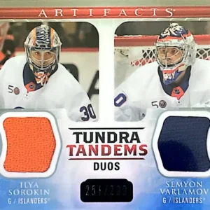 Ilya Sorokin / Semyon Varlamov 2023-24 Upper Deck Artifacts Hockey Tundra Tandems #TT-NYI /299