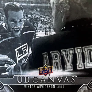 Viktor Arvidsson 2023-24 Upper Deck Series 1 Hockey UD Canvas Black and White Parallel #C36