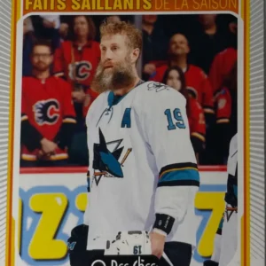 Joe Thornton 2021-22 O-Pee-Chee Hockey Base Set - Season Highlights #596