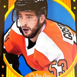 Shayne Gostisbehere 2021-22 O-Pee-Chee Hockey Retro Black Border Parallel #348 /100