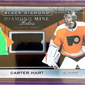 Carter Hart 2021-22 Upper Deck Black Diamond Hockey Diamond Mine Relics #DMR-HA