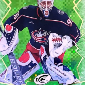 Elvis Merzlikins 2022-23 Upper Deck ICE Hockey Green Parallel #72