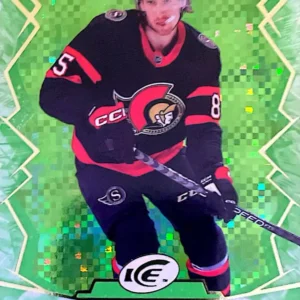 Jake Sanderson 2022-23 Upper Deck ICE Hockey Green Parallel - Rookies #108