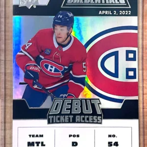 Jordan Harris 2022-23 Upper Deck Credentials Hockey Base Set - Debut Ticket Access Tier 2 #163 /799