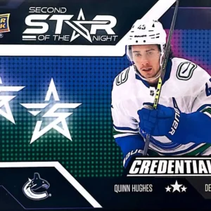 Quinn Hughes 2022-23 Upper Deck Credentials Hockey 2nd Star of the Night #2S-3