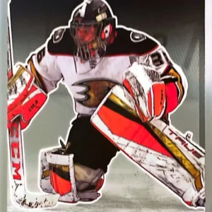 John Gibson 2022-23 Parkhurst Champions Hockey Silver Parallel #113