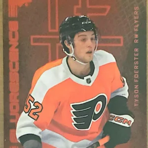 Tyson Foerster 2023-24 Upper Deck Series 2 Hockey Fluoresence Red #F-34