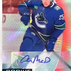 Aidan McDonough 2023-24 Upper Deck Allure Hockey Red Rainbow Auto Parallel - Rookies #125