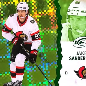 Jake Sanderson 2023-24 Upper Deck ICE Hockey Green Parallel #40