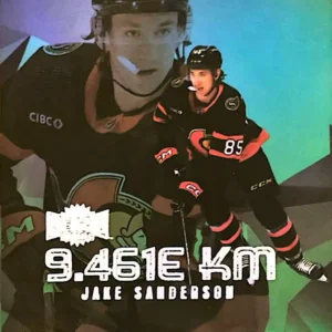 Jake Sanderson 2023-24 Upper Deck Skybox Metal Universe Hockey 9.461e KM #LY-8