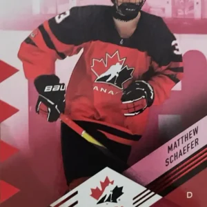 Matthew Schaefer 2024 Upper Deck Team Canada Juniors Hockey Red Foil Parallel  #25