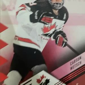 Carson Wetsch 2024 Upper Deck Team Canada Juniors Hockey Red Foil Parallel  #28